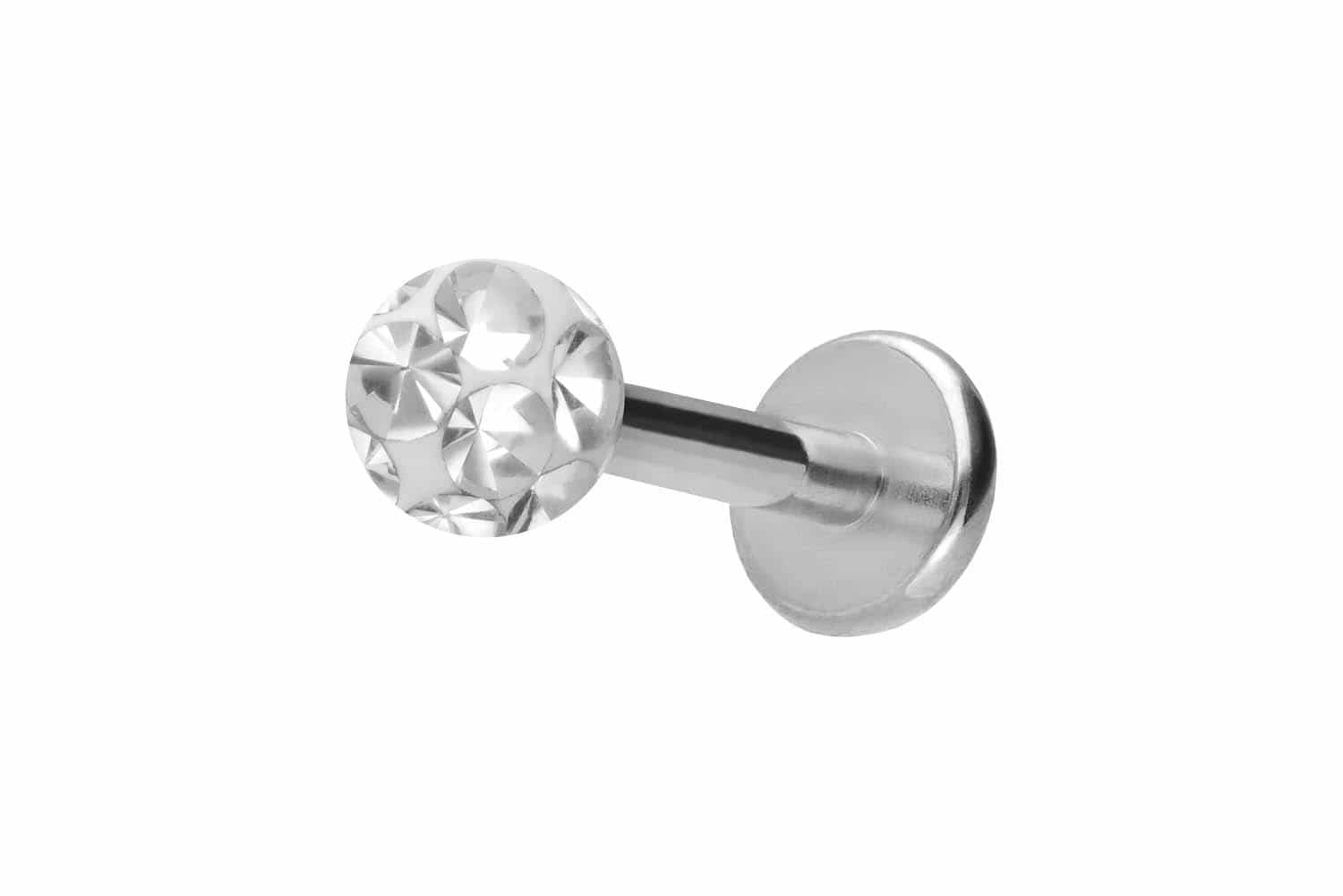 Titan Labret mit Innengewinde EPOXY-KUGEL
